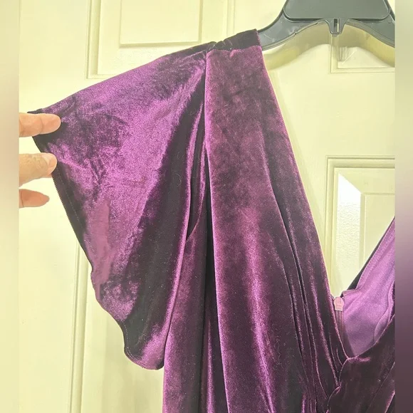 Faeriesty Purple Dress 24W velvet prom holiday formal party NWT - Picture 3 of 9